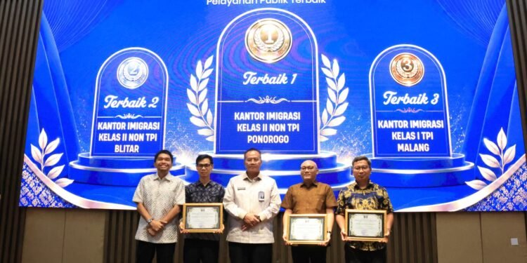 Imigrasi Ponorogo Raih 6 Penghargaan dari Kanwil Ditjen Imigrasi Jawa Timur